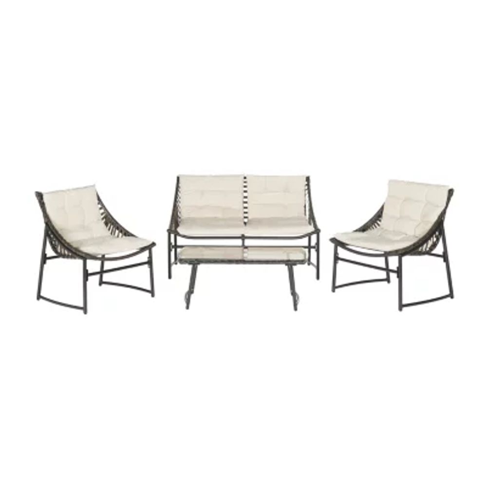 Berkane Patio Collection 4-pc. Conversation Set Weather Resistant