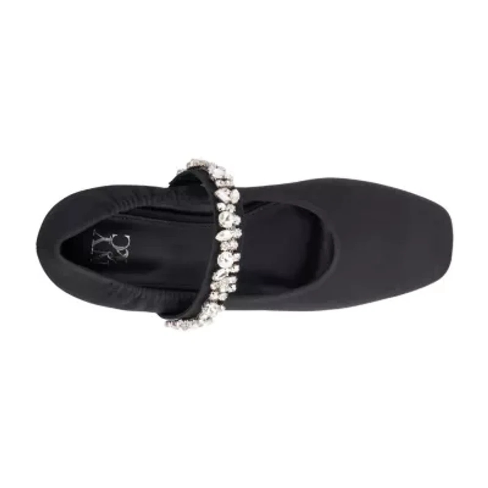 New York & Company Paxley Womens Square Closed Toe Ballet Flats