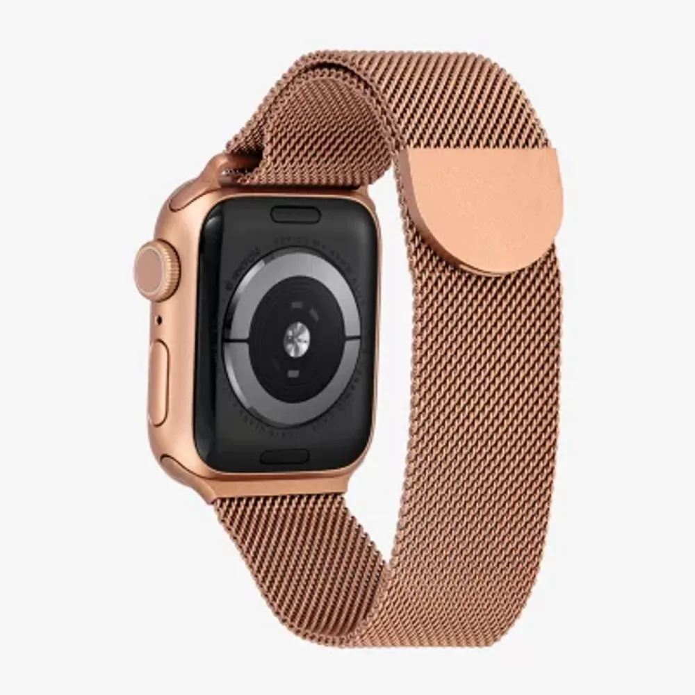 Withit Apple Compatible Unisex Adult Brown Stainless Steel Watch Band Wi/T-Am3840-027-84-Bx-01
