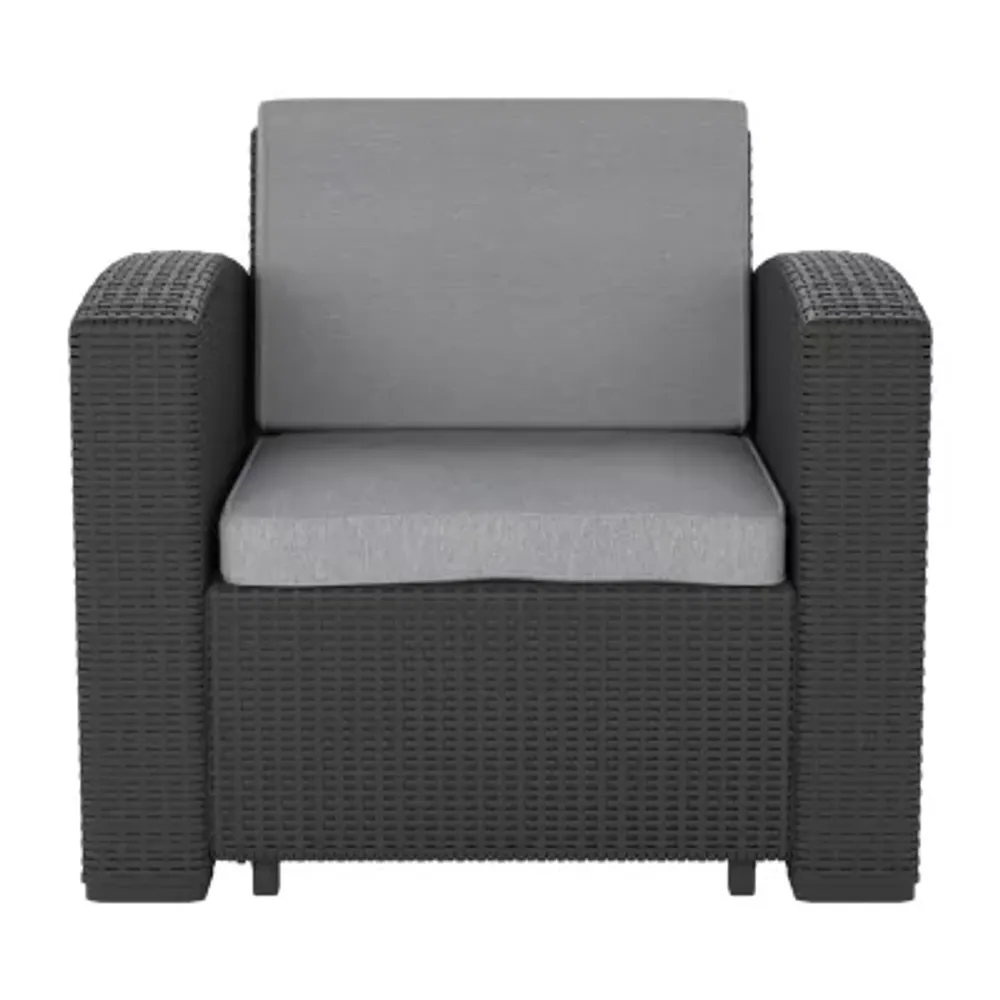 Patio Accent Chair with Cushions