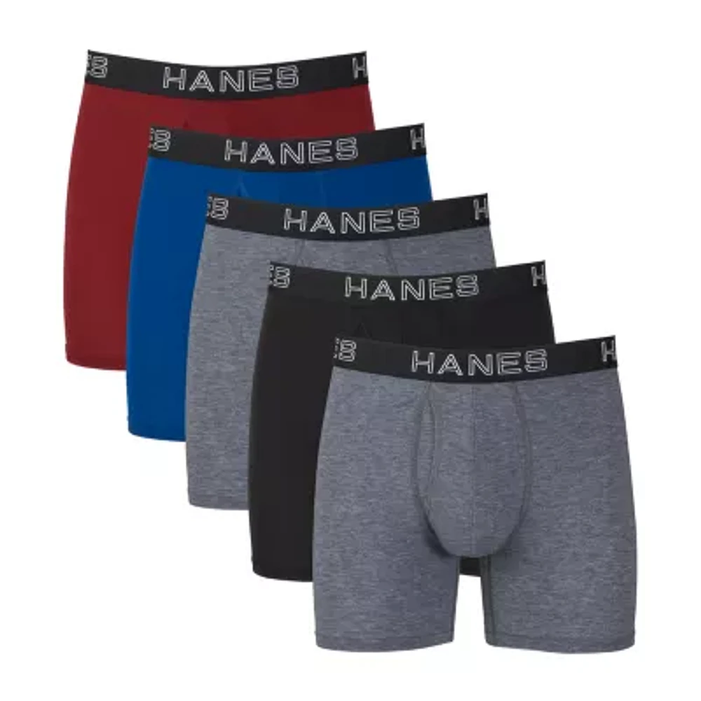 Hanes Ultimate Comfort Flex Fit Total Support Pouch Bonus Pack Mens 5 Boxer Briefs