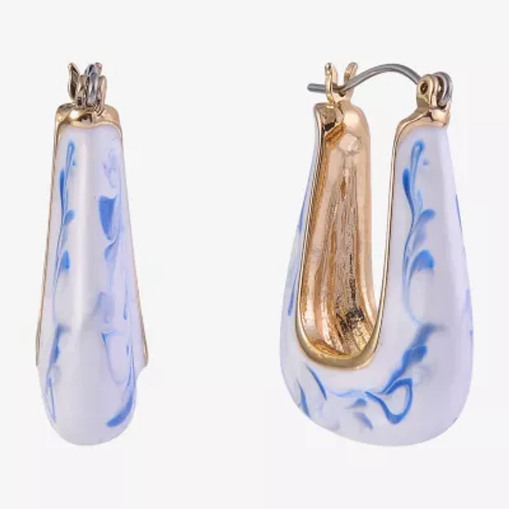 Mixit Printed Womens 27mm Hoop Earrings