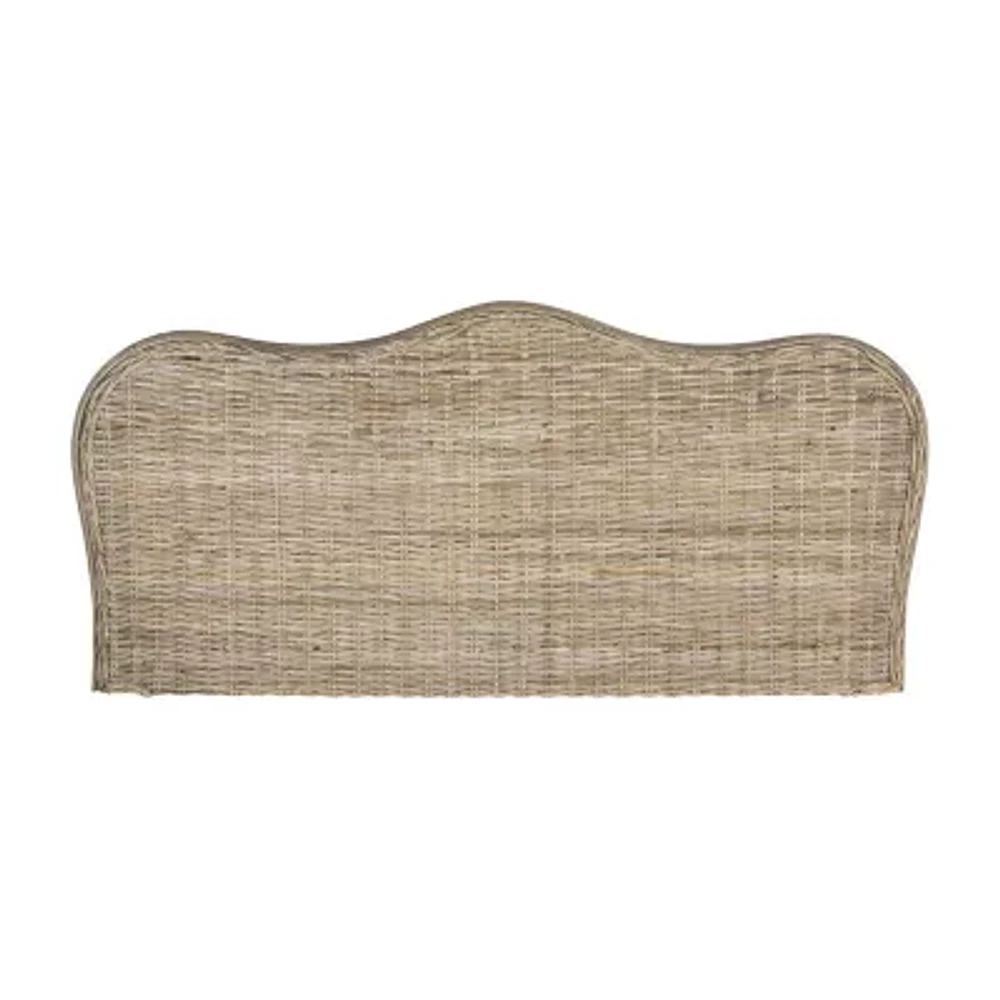 Imelda Upholstered Rattan Headboard