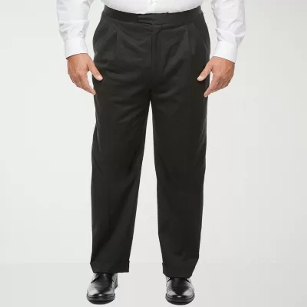 Stafford Coolmax All Season Ecomade Mens Big and Tall Classic Fit Tuxedo Pant