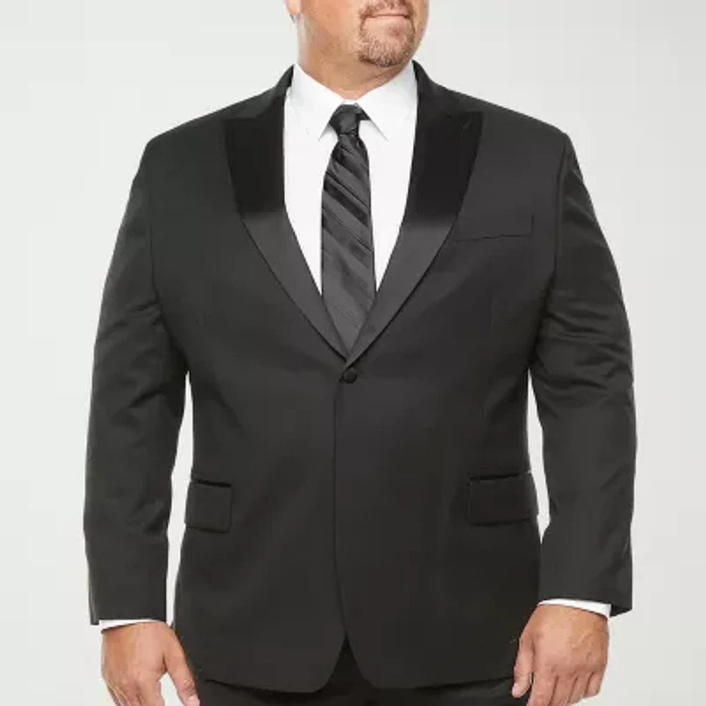 Stafford Coolmax All Season Ecomade Mens Big and Tall Classic Fit Tuxedo Jacket