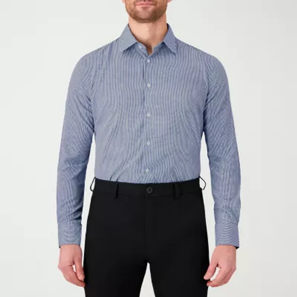 Report Collection Performance Mens Long Sleeve Modern Fit Wrinkle Free Button-Down Shirt