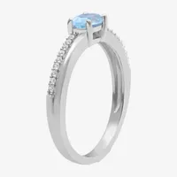 Womens Gemstone Sterling Silver Stackable Ring