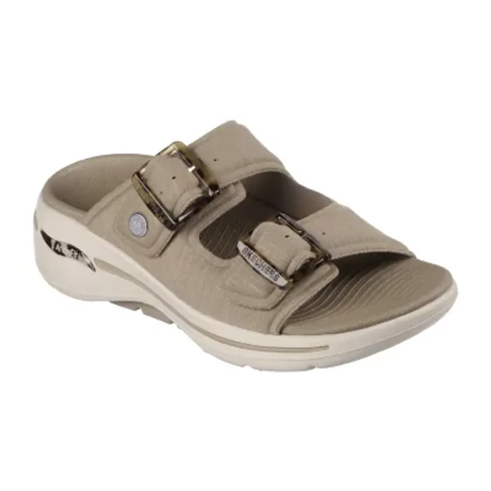 Skechers Womens Go Walk Arch Fit Martha Stewart Slide Sandals