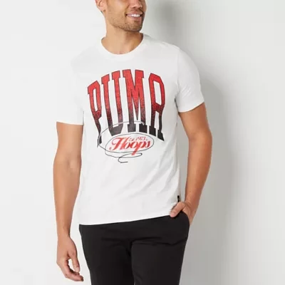 PUMA Mens Crew Neck Short Sleeve Regular Fit Graphic T-Shirt
