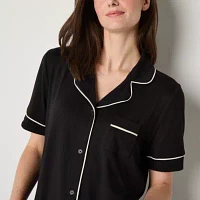 Ambrielle Womens Short Sleeve 2-pc. Pajama Sets