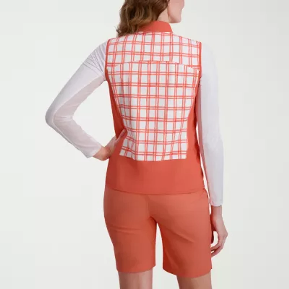 Stella Parker Womens Mock Neck Sleeveless Vest