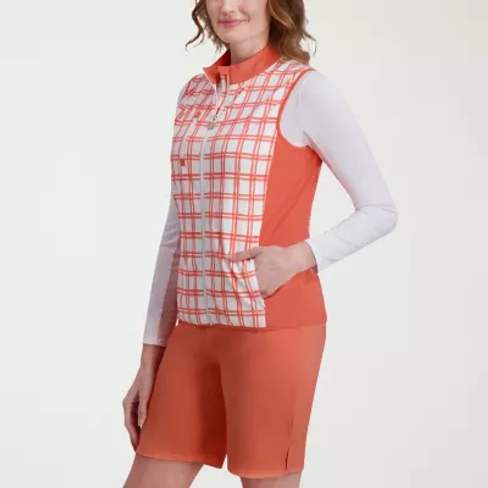 Stella Parker Womens Mock Neck Sleeveless Vest