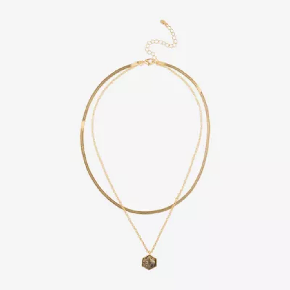 Bijoux Bar Delicates Gold Tone Womens 16 Inch Strand Necklace