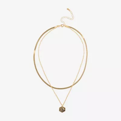 Bijoux Bar Delicates Gold Tone Womens 16 Inch Strand Necklace