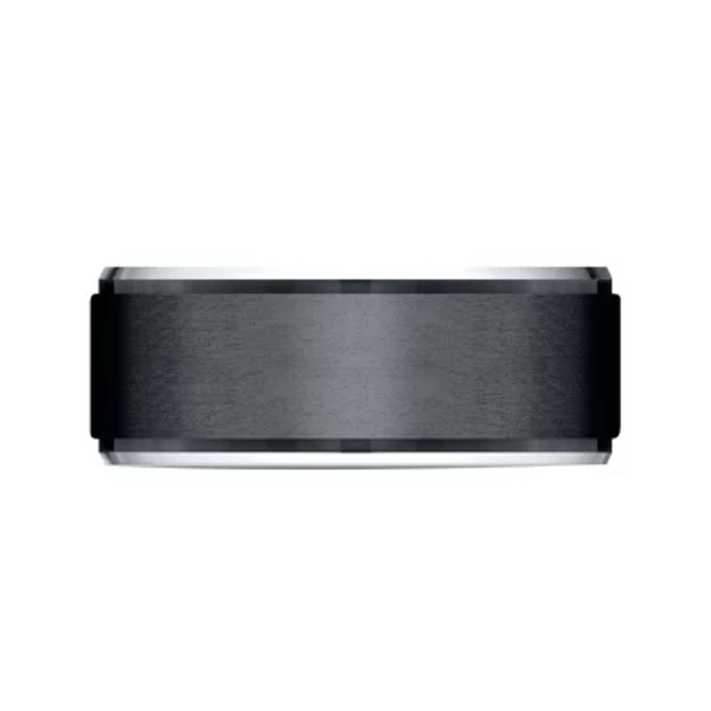 Mens 9mm Black Cobalt Wedding Band