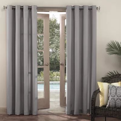 Sun Zero Sailor Grommet Top Energy Saving Light-Filtering Single Curtain Panel
