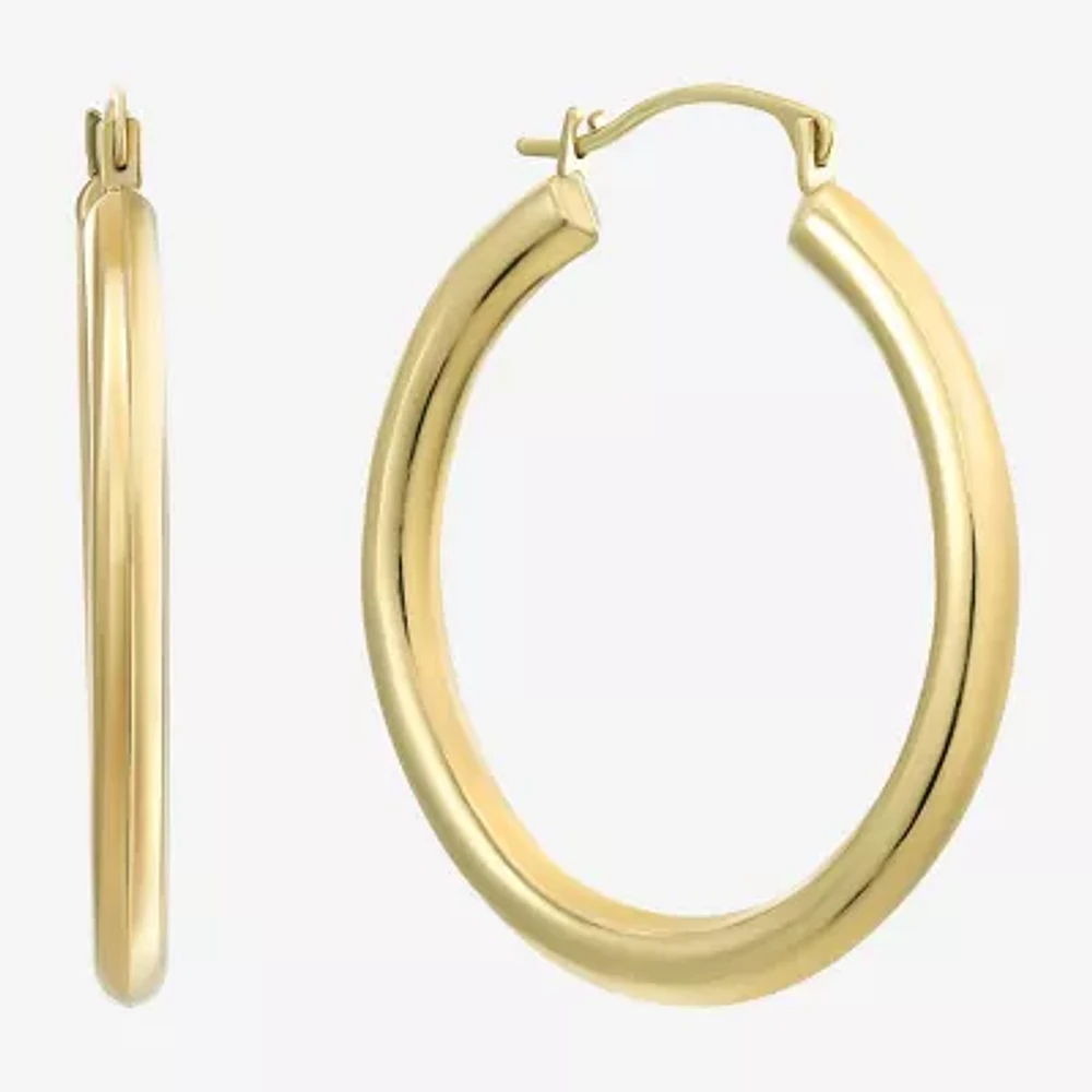 Womens 14K Gold 30mm Hoop Earrings