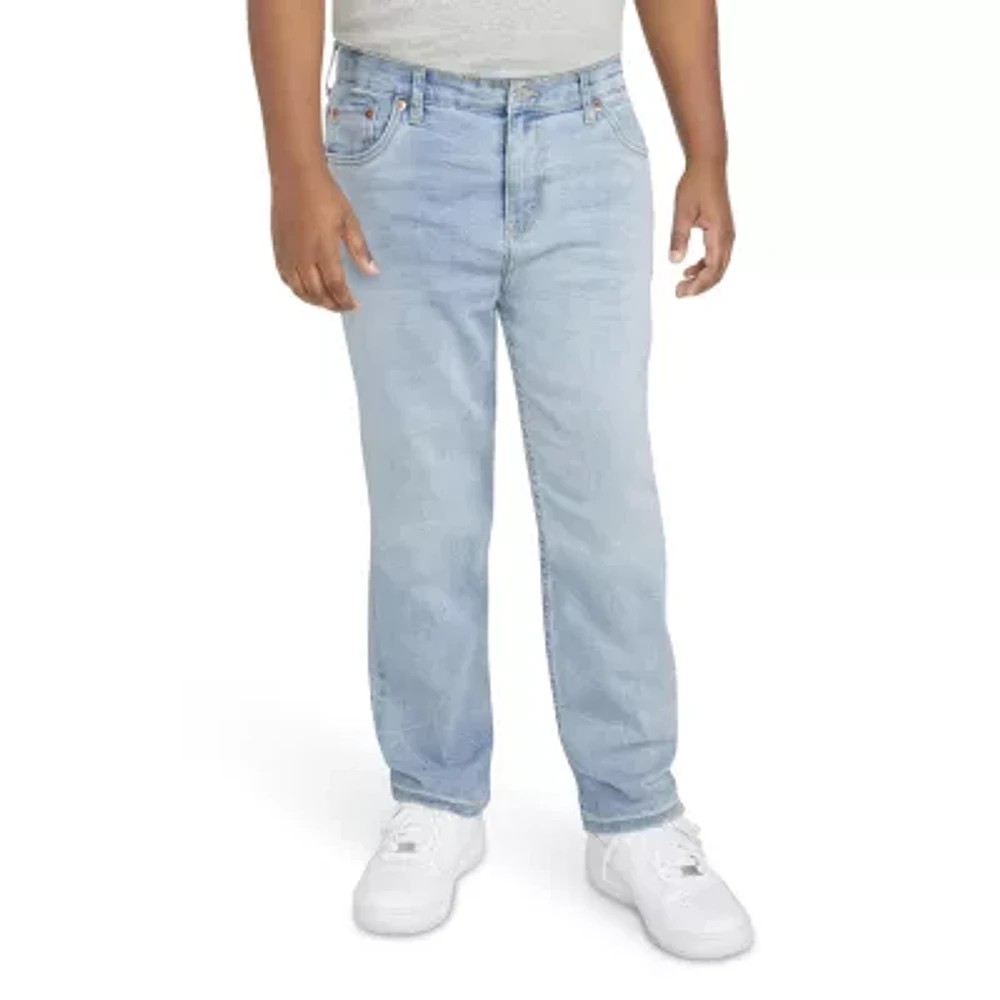 Levi's Big Kid Boys Adjustable Waist Husky Mid Rise 502 Regular Fit Jean
