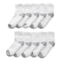 Xersion Little & Big Kid Boys Multi-Pack 10 Pair Quarter Ankle Socks
