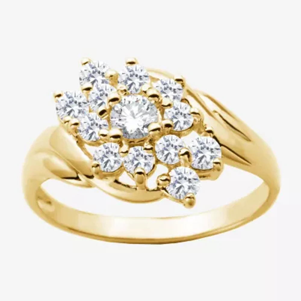 Womens 1 1/3 CT. Cubic Zirconia Sterling Silver Cocktail Ring