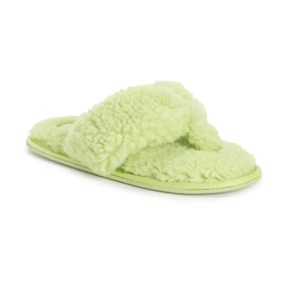 Muk Luks Taryn Thong Womens Memory Foam Slip-On Slippers