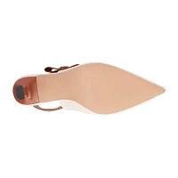 Torgeis Inessa Womens Pointed Flared Heel Pumps