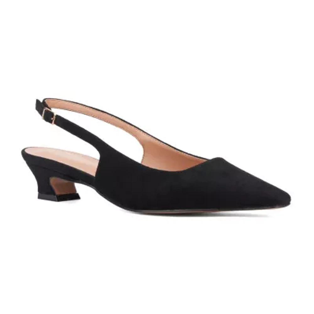 Torgeis Bernadette Womens Pointed Closed Toe Kitten Heel Pumps