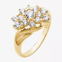 Womens 1 1/3 CT. Cubic Zirconia Sterling Silver Cocktail Ring