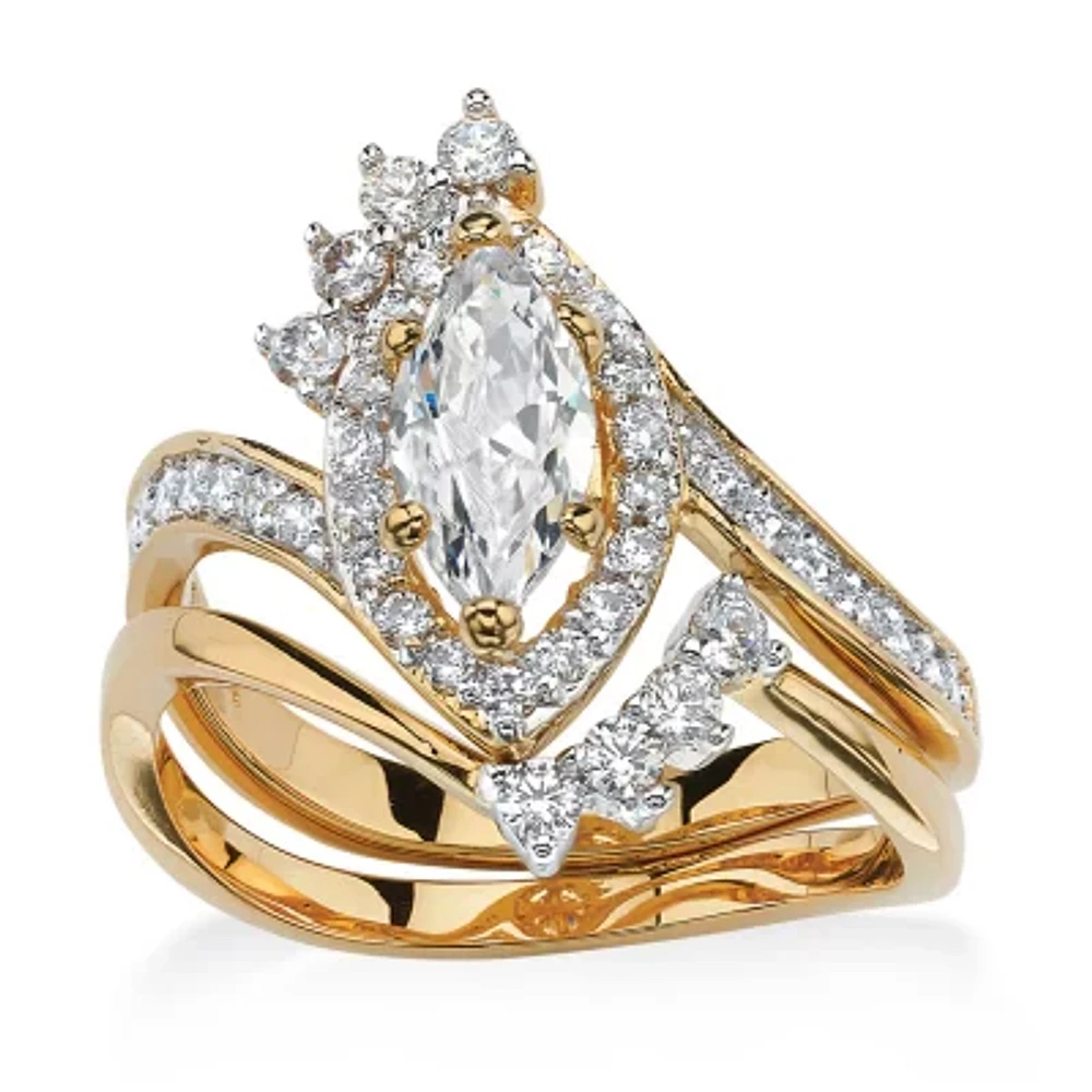Womens / CT. T.W. Cubic Zirconia 14K Gold Over Brass Bridal Set