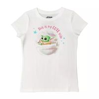 Disney Collection Little & Big Kid Girls Crew Neck Short Sleeve Regular Fit Star Wars Graphic T-Shirt