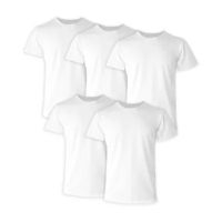 Hanes Ultimate Comfort Fit Cotton Stretch Bonus Pack Mens 5 Short Sleeve Crew Neck Moisture Wicking T-Shirt