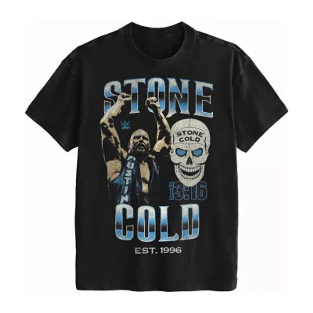 Mens Short Sleeve Stone Cold Graphic T-Shirt
