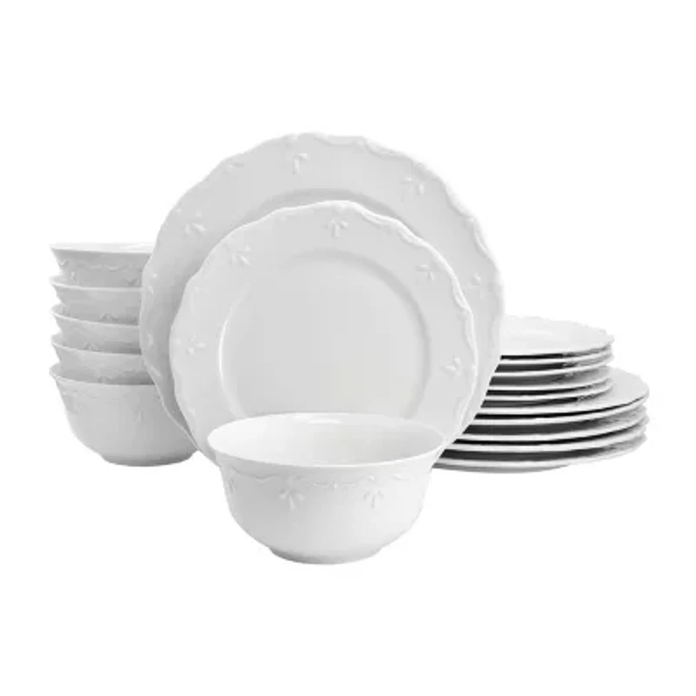 Elama Henryi 16 Piece 18-pc. Porcelain Dinnerware Set