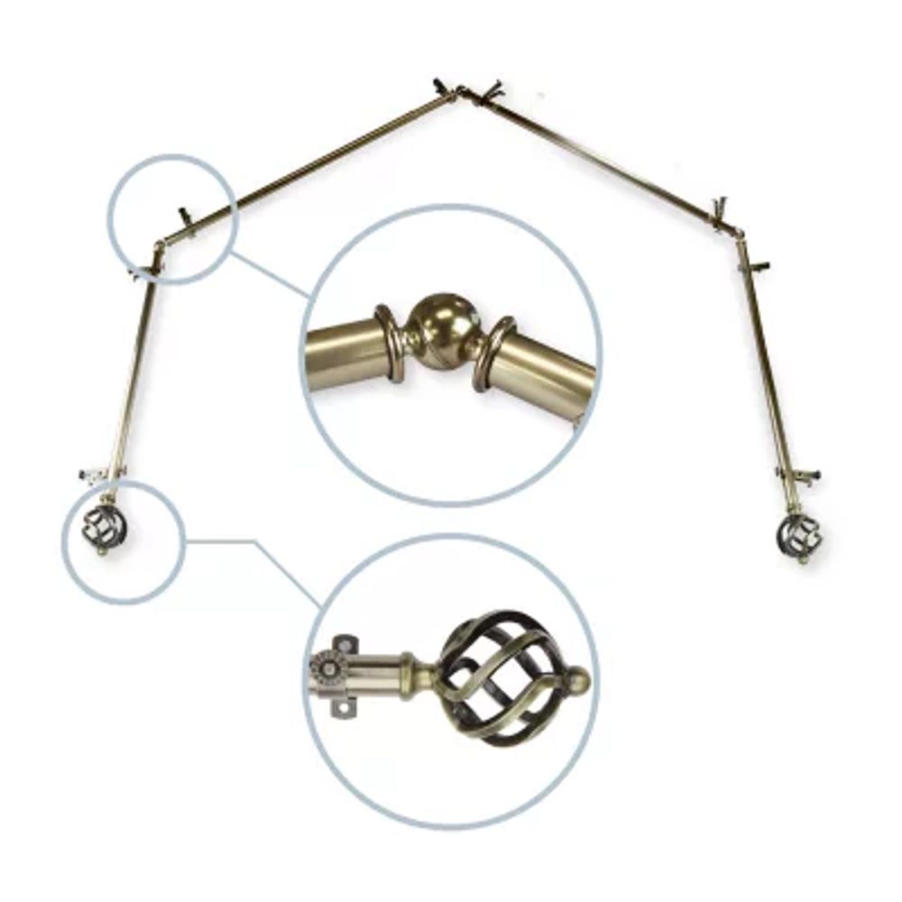 Rod Desyne Twist 4 Sided Bay Window