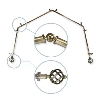 Rod Desyne Twist 4 Sided Bay Window