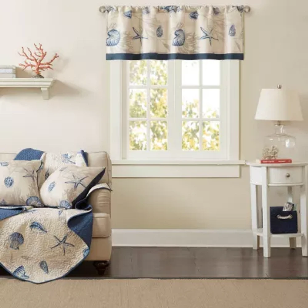 Madison Park Nantucket 50"W X 18"L Rod Pocket Tailored Valance