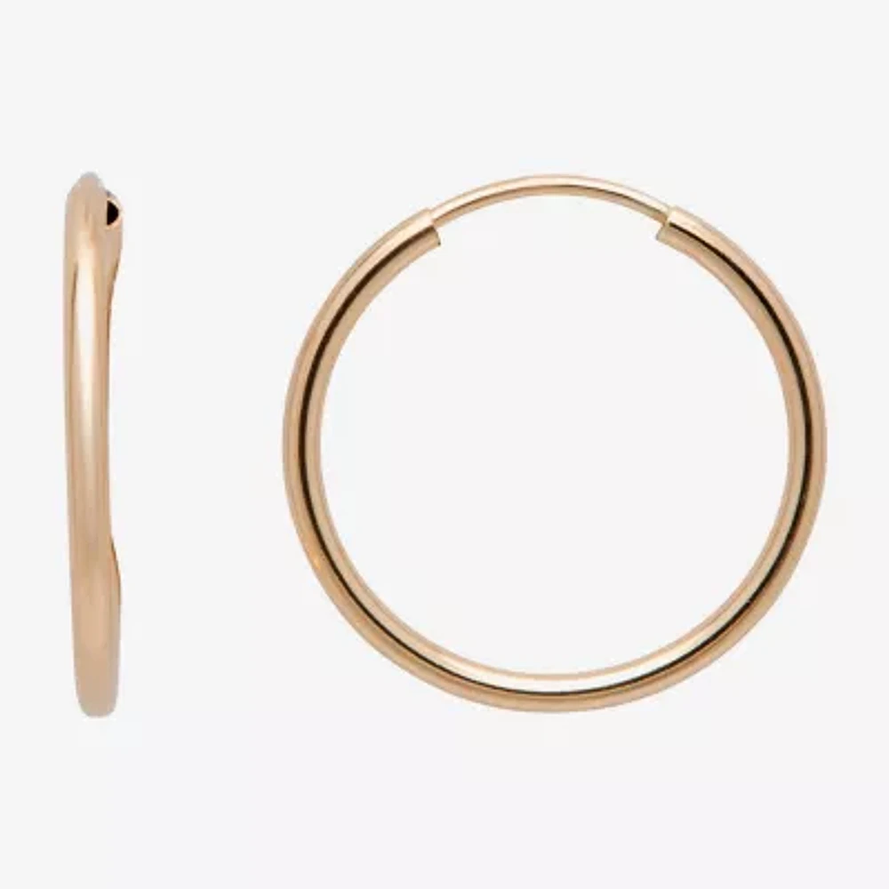 Gold Theory Womens Cubic Zirconia Round 2 Pair Earring Set