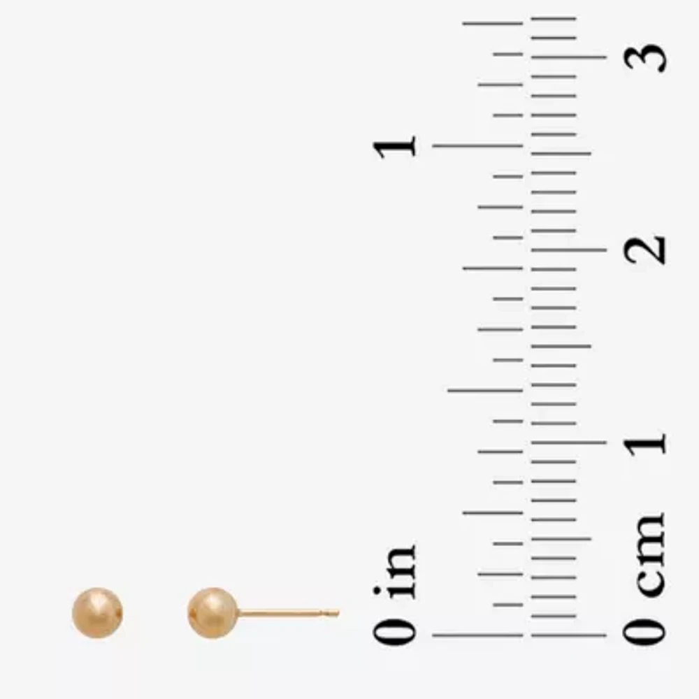 Gold Theory Womens Cubic Zirconia Round 3 Pair Earring Set