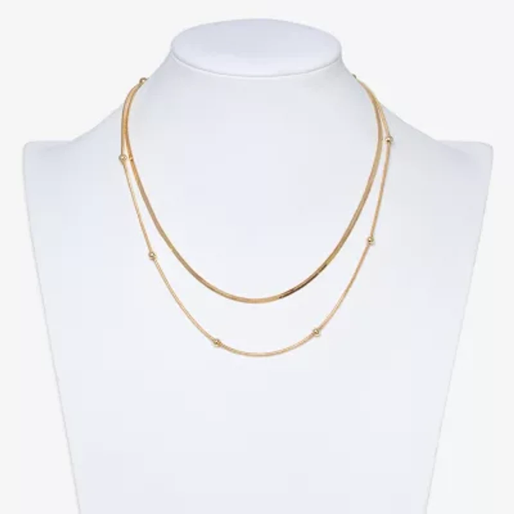 Mixit Womens Hypoallergenic 2-pc. Necklace Set