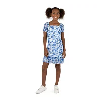 Speechless Big Kid Girls Short Sleeve Cap Bodycon Dress
