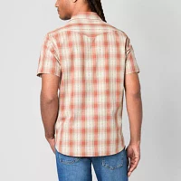 Frye and Co. Mens Short Sleeve Regular Fit Button-Down Shirt