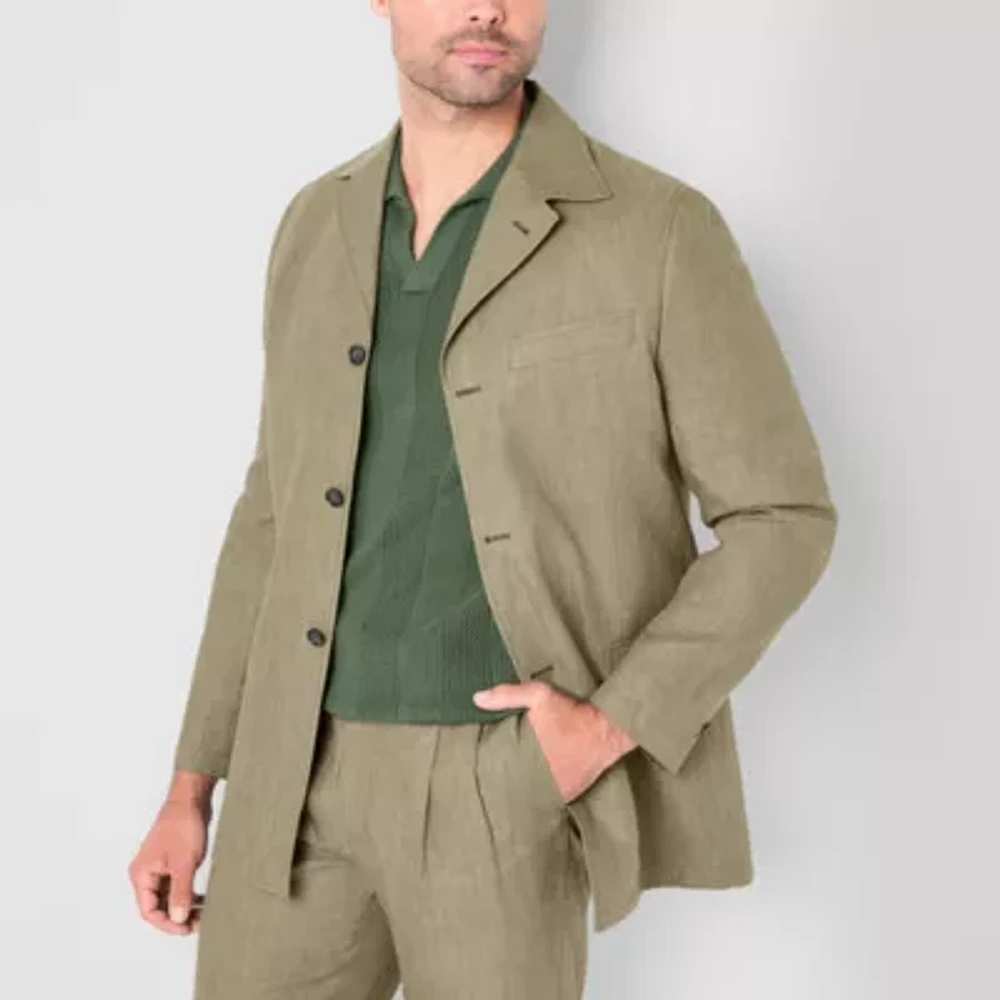 Suit Jacket Jcpenney Green Jacket Stafford Linen Blend Mens