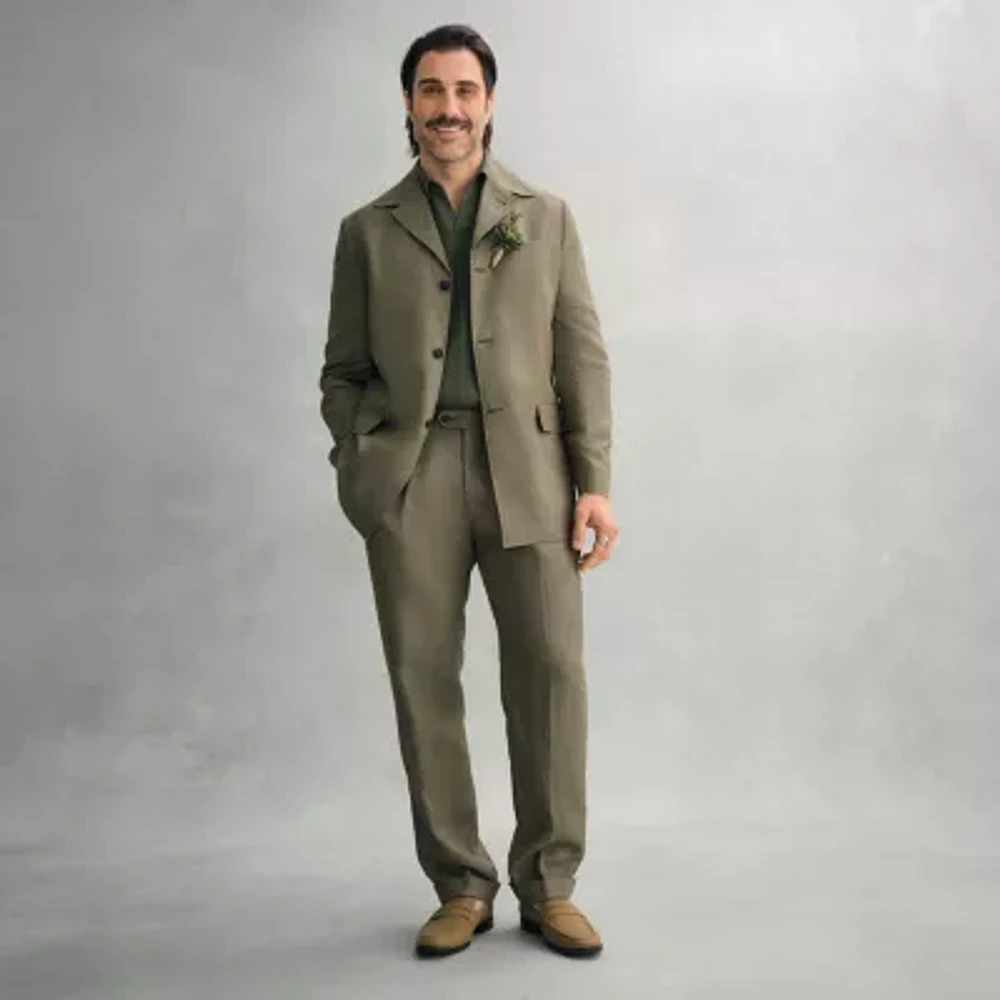 Stafford Linen Blend Mens Classic Fit Suit Jacket