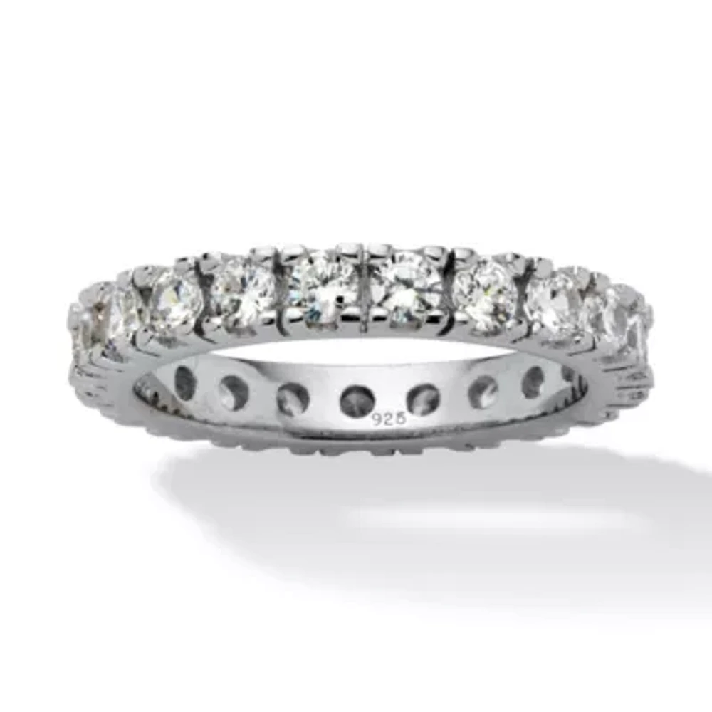 DiamonArt® 3.5MM 2 CT. T.W. White Cubic Zirconia Sterling Silver Round Band