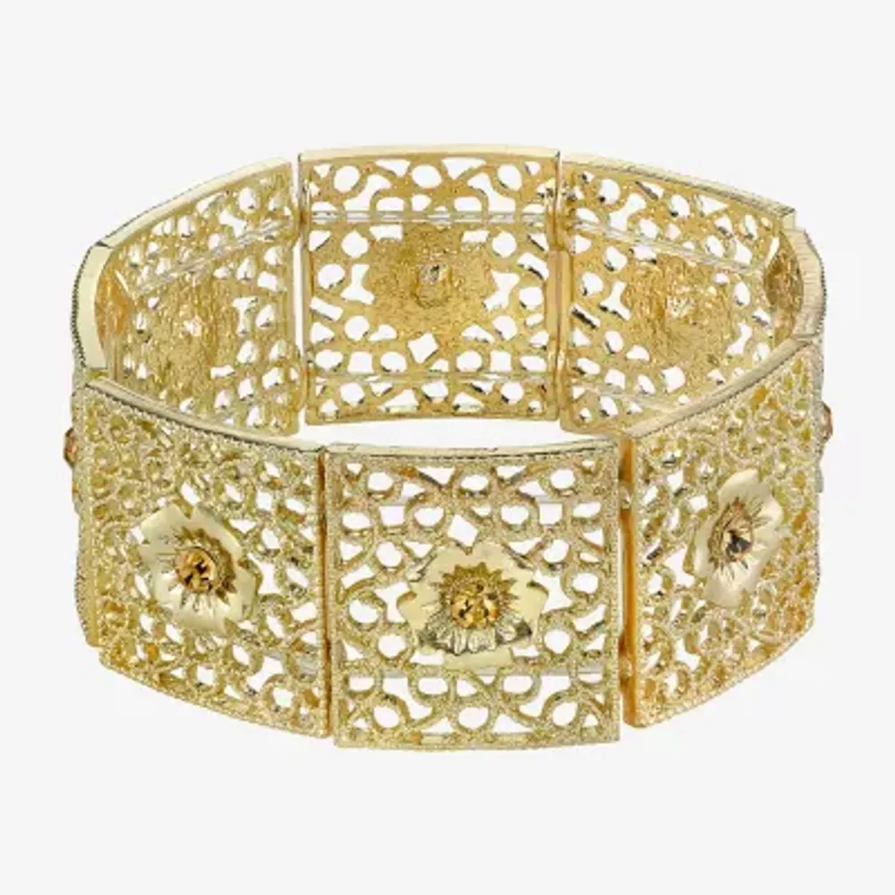 1928 Womens Flower Stretch Bracelet