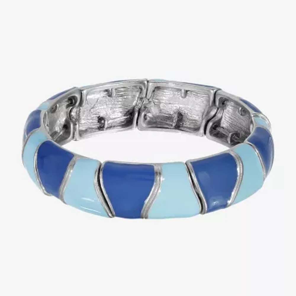 1928 Silver Tone Womens Stretch Bracelet