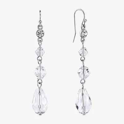 1928 Silver Tone Womens Drop Earrings