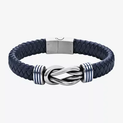 Mens Stainless Steel Cord Bracelet