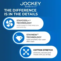 Jockey Active Stretch Mens 4 Pack Pouch Briefs
