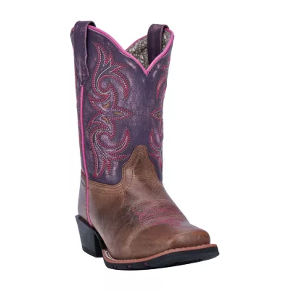 Dan Post Little & Big Kid Girls Majesty Stacked Heel Cowboy Boots